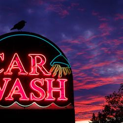 Rose Hill Car Wash - sunrise at the car wash