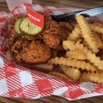 Hattie B's Hot Chicken - Birmingham - Fried 3 Tenders Plate - Sandwiches Near Me - Birmingham, Alabama