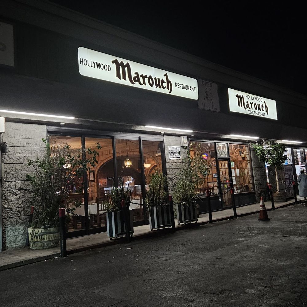 Marouch Restaurant - Small parking lot, busy Santa Monica Blvd - Armenian Near Me - Los Angeles, California