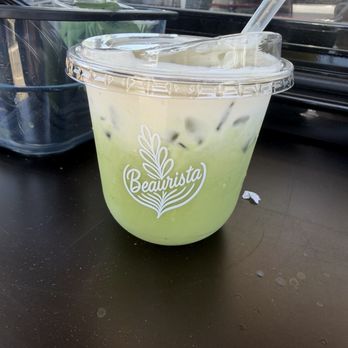 Beaurista Coffee - Spicy peach cold foam matcha - Coffee & Tea Near Me - Del Mar, California