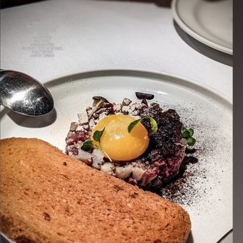 V. Mertz - New York strip tartare - New American Near Me - Omaha, Nebraska V. Mertz - New York strip tartare - New American Near Me - Omaha, Nebraska