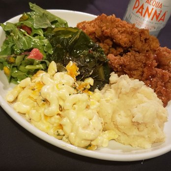 Lucille's - Chicken, Mashed Potatoes, Mac n Cheese, Greens, Watermelon Salad... Private Buffet - New American Near Me - Houston, Texas Lucille's - Chicken, Mashed Potatoes, Mac n Cheese, Greens, Watermelon Salad... Private Buffet - New American Near Me - Houston, Texas