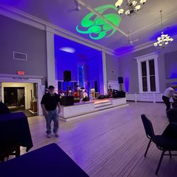 Sanctuary - Stage set for Allmond Brothers Tribute Band.  "Peacheaters".