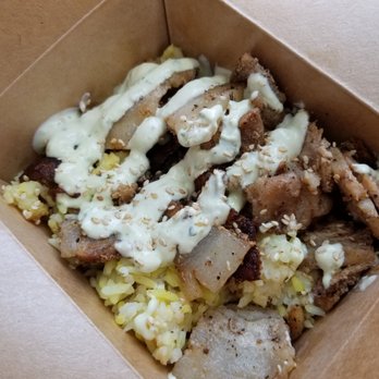 Mad Dumplings - Pork belly rice (half portion) - Food Trucks Near Me - Santa Ana, California Mad Dumplings - Pork belly rice (half portion) - Food Trucks Near Me - Santa Ana, California