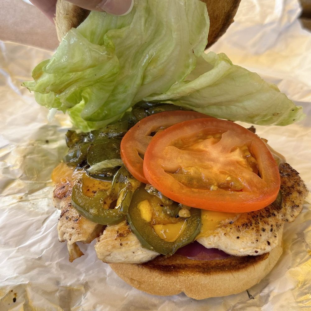 Hamby's - Grilled chicken sandwich w grilled jalapeños - Brewpubs Near Me - Boerne, Texas