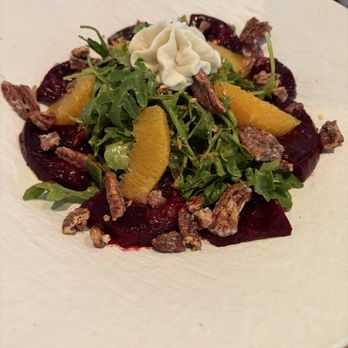 Passionfish - Beet Salad, Curry Dressing, Gorgonzola Dulce, Pecans, Golden Chutney - Seafood Near Me - Pacific Grove, California