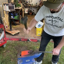 ButterHog Forge - First few whacks to start shaping