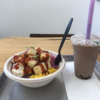 Honey Spicy - Tofu Nuggets Bowl and Bubble Tea - Korean Near Me - Tigard, Oregon