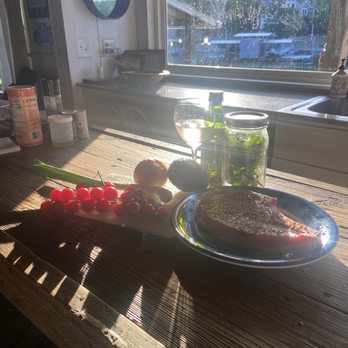 The Butcher Shop - Awesome bone in rib eye.. not cooked yet - Meat Shops Near Me - Camdenton, Missouri