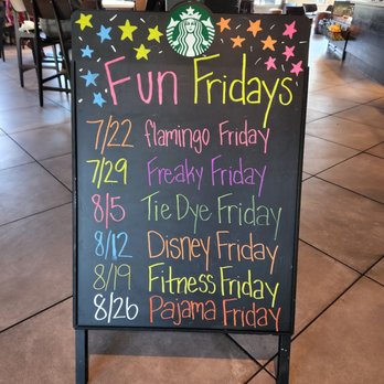 Starbucks - Starbucks - Fun Fridays board - Coffee & Tea Near Me - Sunnyvale, California