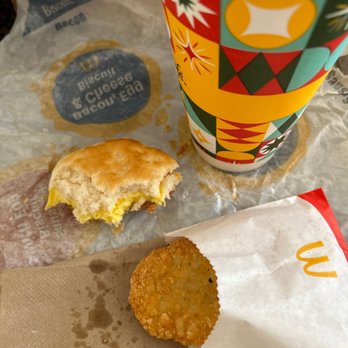 McDonald's - What's left of my Bacon, Egg and Cheese Biscuit meal. Couldn't wait to chomp it down. And then, I remembered, "Picture!!!" - Burgers Near Me - Chula Vista, California McDonald's - What's left of my Bacon, Egg and Cheese Biscuit meal. Couldn't wait to chomp it down. And then, I remembered, "Picture!!!" - Burgers Near Me - Chula Vista, California