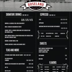 Roseland Coffee Bar - Our menu: featuring our signature drinks, food, and completely customizable beverages!