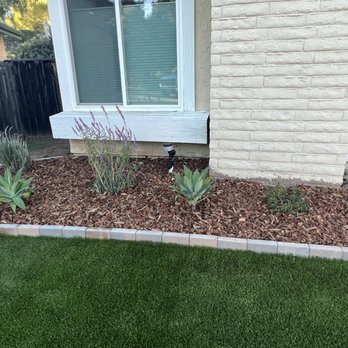 Carmelo's Crew Landscaping - Front flower bed with irrigation - Landscaping Near Me