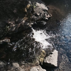 Mill Creek Earthworks Park - Little waterfall in the back pond.
