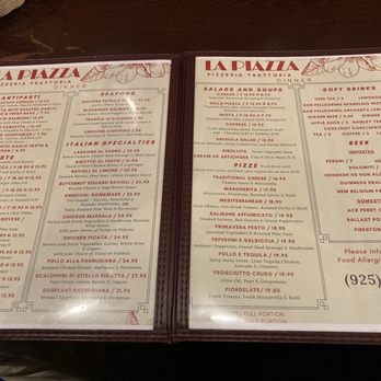 La Piazza - Open menu - Italian Near Me - Orinda, California