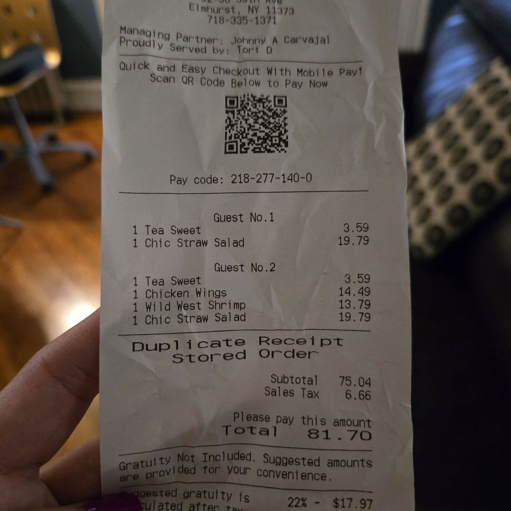 LongHorn Steakhouse - Total receipt - Steakhouses Near Me - Elmhurst, New York LongHorn Steakhouse - Total receipt - Steakhouses Near Me - Elmhurst, New York