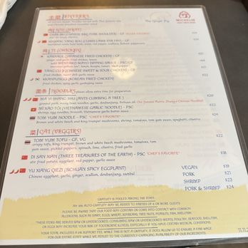 The Ginger Pig - Menu - Chinese Near Me - Denver, Colorado