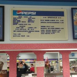 McDonald Pharmacy - Menu above the soda fountain . . .