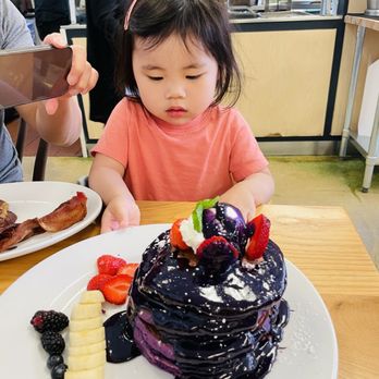 Denica's Real Food Kitchen - The Little One loves the Ube pancakes - Bakeries Near Me - Dublin, California