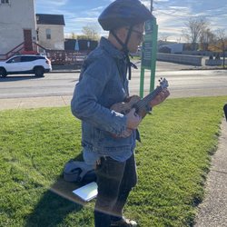 Buffalo Bike Tours - Marc playing us a tune.
