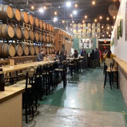 Seating area and bar