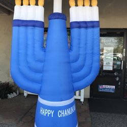 Chabad of Scottsdale - I fun menorah next to The Shul.