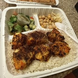 Chicken Kabob plate.