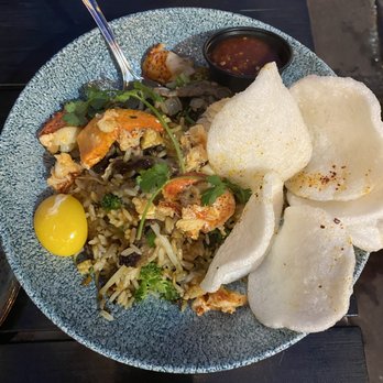 Brighton Bodega - Fried rice with seafood - Cocktail Bars Near Me - Brighton, Massachusetts