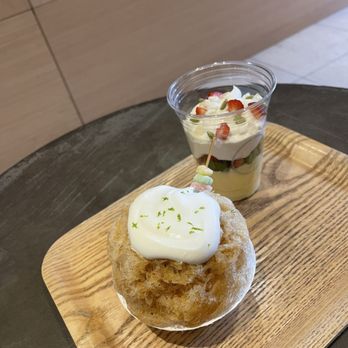 The Little One - Hojicha shaved ice & Yuzu Parfait - Desserts Near Me - New York, New York