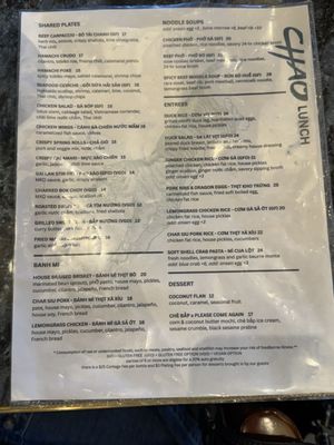 Menu photo 1 Chao Honolulu, HI Menu photo 1 Chao Honolulu, HI