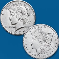 90% Silver Morgan and Peace Dollars