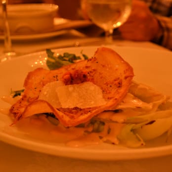 Capriccio - grilled caesar salad topped with shaved provolone and a crispy tortilla-like thin bread - Italian Near Me - Atlantic City, New Jersey