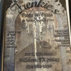 Frenkie's Pasta and Pizza - Menu update