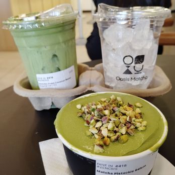 Oasis Matcha - Matcha Foam Coconut Water, Matcha Pistachio Gelato - Tea Rooms Near Me - Las Vegas, Nevada Oasis Matcha - Matcha Foam Coconut Water, Matcha Pistachio Gelato - Tea Rooms Near Me - Las Vegas, Nevada