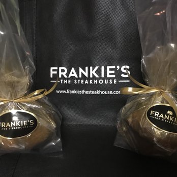 Frankie's The Steakhouse - To go bag for all of the extra food we couldn't finish plus complimentary muffins. - Steakhouses Near Me - Duluth, Georgia