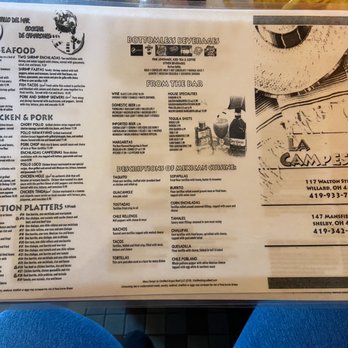 La Campesina - the menu for the restaurant - Mexican Near Me - Willard, Ohio