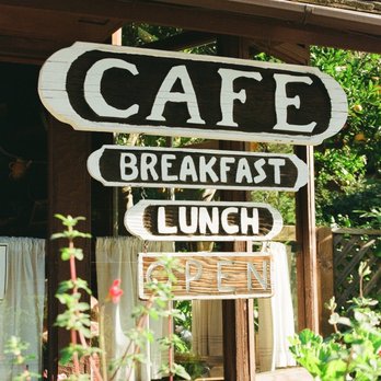 Ripplewood Cafe - Outside welcoming sign - Breakfast & Brunch Near Me - Big Sur, California Ripplewood Cafe - Outside welcoming sign - Breakfast & Brunch Near Me - Big Sur, California