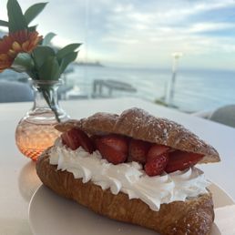 Strawberry shortcake croissant