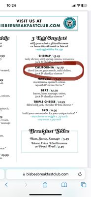 Menu photo 5 Bisbee Breakfast Club Tucson, AZ