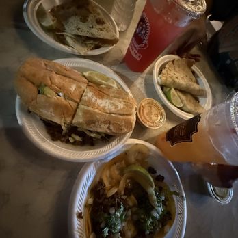 Taqueria el Toluca - 2 tacos of fajita , Torta de fajita , 2 Quesadillas (chicken & fajita) , Aguas Frescas (sandía &melon) - Food Trucks Near Me - Katy, Texas Taqueria el Toluca - 2 tacos of fajita , Torta de fajita , 2 Quesadillas (chicken & fajita) , Aguas Frescas (sandía &melon) - Food Trucks Near Me - Katy, Texas