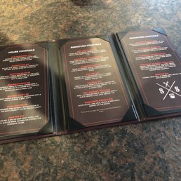 Cocktail menu
