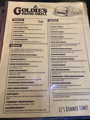 Menu photo 4 Goldie's Patio Grill Owasso, OK