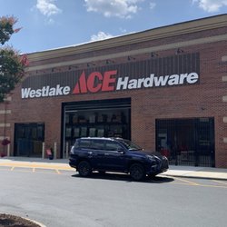 Westlake Ace Hardware - Front entrance to Westlake Ace Hardware in High Point, NC, with the customary car parked in the fire lane.