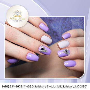 White Lotus Nails Spa - Gorgeous purple nails for a pop of color and elegance! Perfect for any occasion. - Nail Salons Near Me - Salisbury, Maryland White Lotus Nails Spa - Gorgeous purple nails for a pop of color and elegance! Perfect for any occasion. - Nail Salons Near Me - Salisbury, Maryland