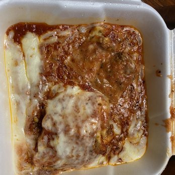 Gianna Italian Kitchen - Inconsiderate packaging of the lasagna to-go.... Slid apart in this too big container & turned into a sloppy mess. - Italian Near Me - Tomball, Texas Gianna Italian Kitchen - Inconsiderate packaging of the lasagna to-go.... Slid apart in this too big container & turned into a sloppy mess. - Italian Near Me - Tomball, Texas