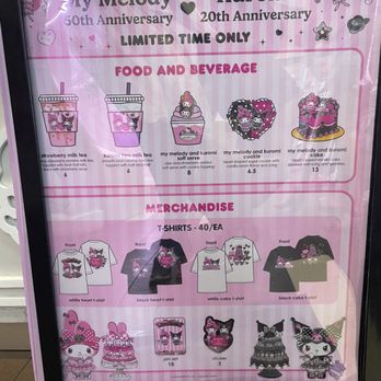 Hello Kitty Cafe - menu 2of2 - Themed Cafes Near Me - Las Vegas, Nevada