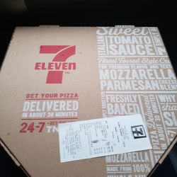 7-Eleven - I did it. 7-11 pizza! Ha! $3.14 for Pi day.
