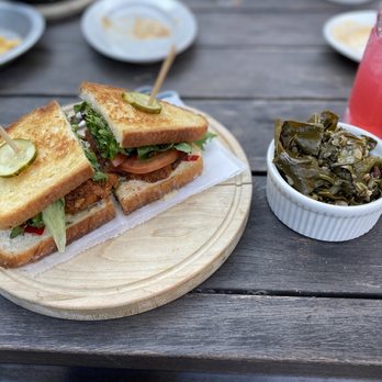 The Eagle Louisville - Fried Chicken BLT with collard greens - Southern Near Me - Louisville, Kentucky