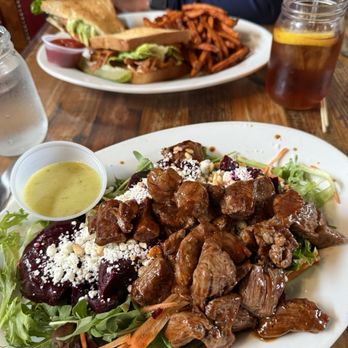 The Hideaway - Blt and sweet potato fries plus the best and goat cheese salad special with steak tips - American Near Me - Ridgefield, Connecticut The Hideaway - Blt and sweet potato fries plus the best and goat cheese salad special with steak tips - American Near Me - Ridgefield, Connecticut