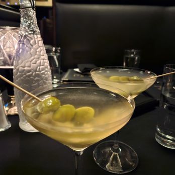 Opus Prime Steakhouse - Dirty Martini's made with Gin - nicely done with the right amount of vermouth and olive juice - Steakhouses Near Me - Oklahoma City, Oklahoma